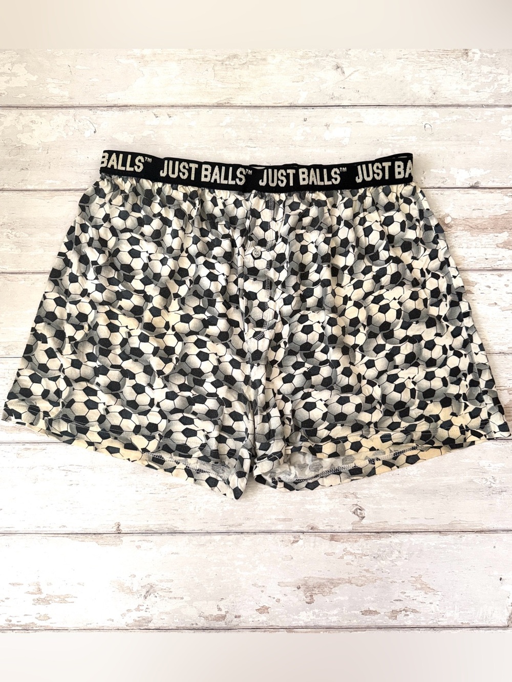 Ralph Marlin Men’s XL Soccer Ball Print Boxer Shorts Size X Large